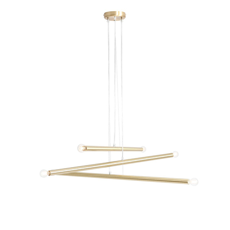 Lampa wisząca TUBO 6 BRASS Aldex 1072K40 mosiądz