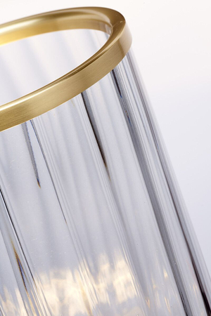 Lampa stołowa Arno - 1 źródło światła - Postarzany mosiądz Quintiesse QN-ARNO-SMOKE-AB