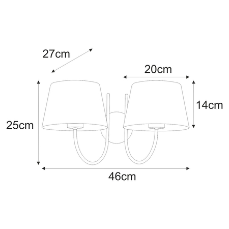 Kinkiet SASTO Kaja K-4338 czarny/złoty