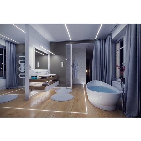 Eko-Light PROFIL ALUMINIOWY SREBRNY TYP T 2m + KLOSZ MLECZNY EKPR5381