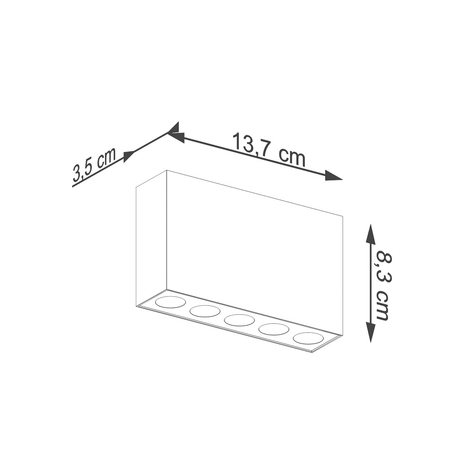 Sollux Lighting Plafon SOLE czarny LED SL.1212