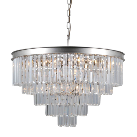 Lampa wisząca Italux Verdes PND-44372-11A-SLVR-BRW Srebrny