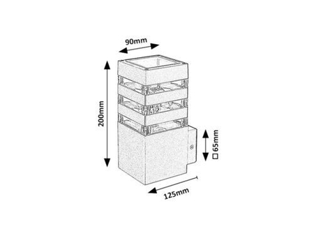 Kinkiet zewnętrzny Rabalux Ankara 7379 antracyt