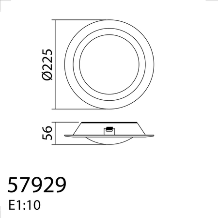 Lampa podtynkowa łazienkowa OASIS biały LED 18W ø225mm 5000K IP44