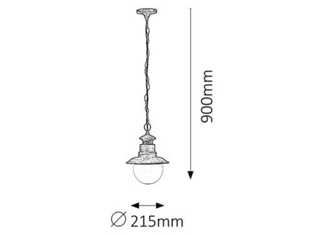 Lampa zewnętrzna Rabalux Odessa 8164 brąz antyczny