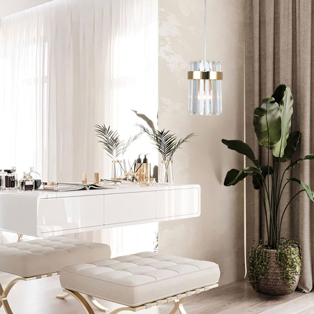 Light Prestige Lampa wisząca Vetro 1 złota 1xE14 LP-2910/1P GD