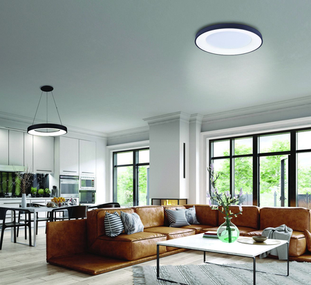 Plafon SANTANA TOP 60 CCT BK + REMOTE CONTROL Azzardo AZ4991 czarny