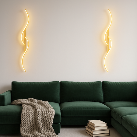 Kinkiet LED Abigali Persi 16W 60 cm złoty