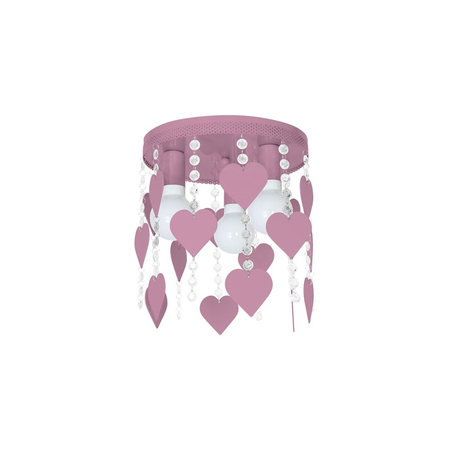 Milagro Lampa Sufitowa CORAZON VIOLET 3xE27 MLP1149 RÓŻOWY