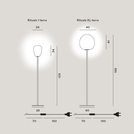 Lampa podłogowa Foscarini 244031EN-10 Rituals 1 terra