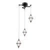 Lampa wisząca Italux Fuente PND-34395-3-BK Czarny mat, chrom