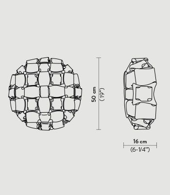 Lampa sufitowa/kinkiet Slamp MID78PLF0000GD000 Mida White