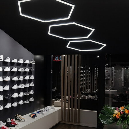 Lampa LED Hexagon Blaupunkt 43W geometryczny panel sufitowy led 4000K CRI90 w kształcie plastra miodu