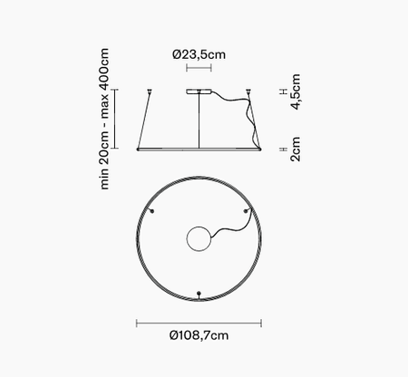Lampa wisząca Fabbian F45A0301 Olympic Ø1087 3000K