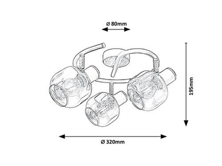 Oczko Rabalux Salazar 5399 dąb