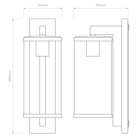 Kinkiet zewnętrzny Astro Pimlico 400 1413001 Czarny z Teksturą