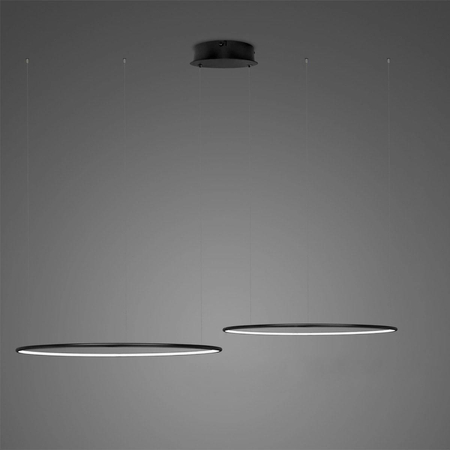 Lampa Ledowe Okręgi No.2 CO2 czarna 80cm 4k