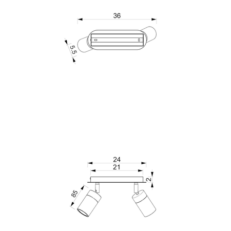 Milagro Lampa sufitowa JOKER GREEN/GOLD 2xGU10 MLP7718 ZIELONY / ZŁOTY