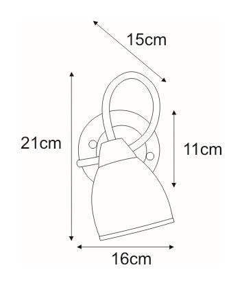 Kinkiet SAMIRA Kaja K-JSL-8090/1W AB mosiądz