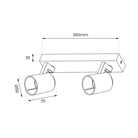 Milagro Oprawa Volf Spot Biały 2xGU10 ML0679 BIAŁY