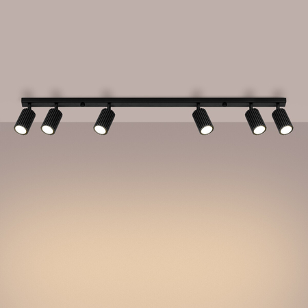 Sollux Lighting Plafon KARBON 6L czarny SL.1585