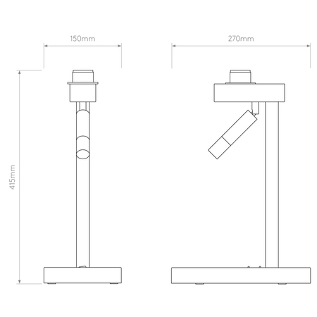 Kinkiet Astro Venn Table Reader 1433037 Brązowy