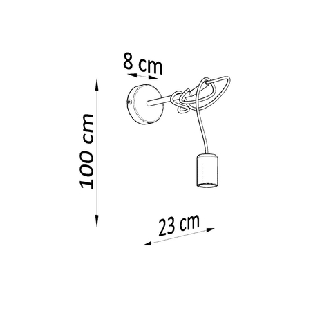 Sollux Lighting Kinkiet EDISON czarny SL.0373