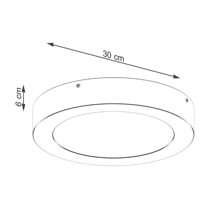 Sollux Lighting Plafon ONYX 30 biały LED 3000K SL.1243