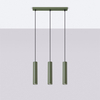 Sollux Lighting Lampa wisząca LAGOS 3L zielona oliwka SL.1486