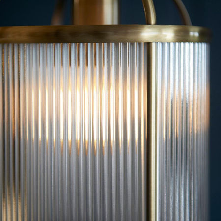 Lampa wisząca Endon Lighting Lambeth Ribbed 106710 mosiądz