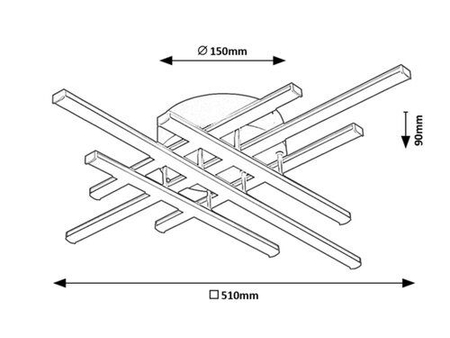 Lampa sufitowa Rabalux Nayara 3014 srebrny