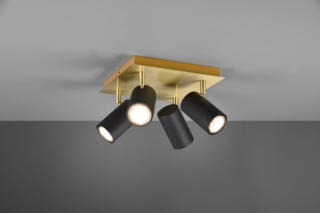 Kinkiet Trio 802430480 czarny/złoty
