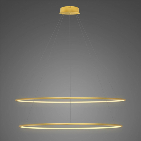 Lampa Ledowe Okręgi No.2 120cm 3k złota ściemnialna