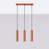 Sollux Lighting Lampa wisząca LAGOS 3L ochra czerwona SL.1491