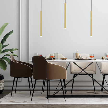 Milagro Lampa wisząca MONZA BRASS 1xG9 max 8W LED MLP8839 ZŁOTY