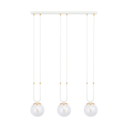 Lampa wisząca GLAM 3 WHITE/TRANSPARENT Emibig 1116/3 biały