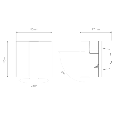 Kinkiet Astro Enna Square Switched LED 1058024 Matowy Czarny