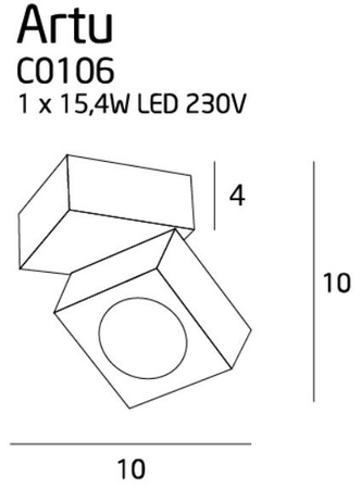 Lampa sufitowa Maxlight C0106 Artu