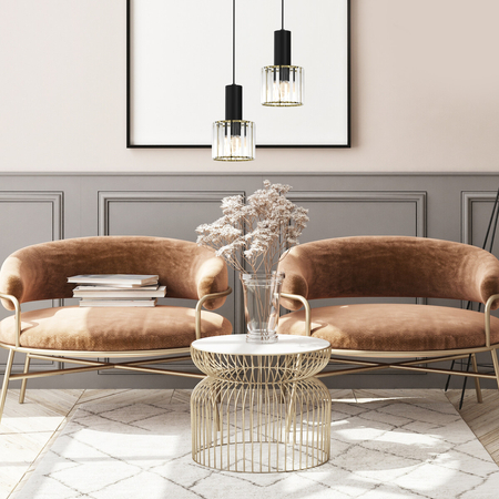 Milagro Lampa wisząca CRISTAL 1xE27 MLP8360 CZARNY / ZŁOTY