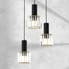 Milagro Lampa wisząca CRISTAL 3xE27 MLP8362 CZARNY / ZŁOTY