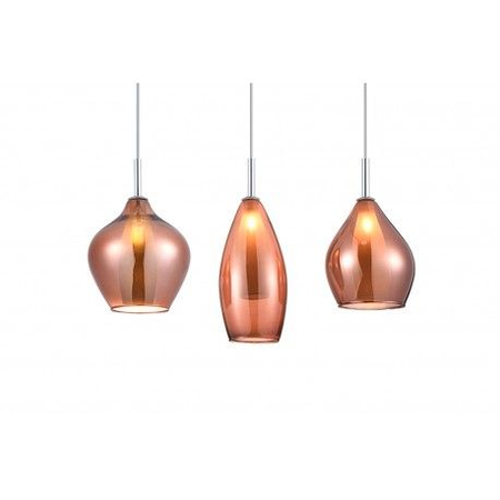 Lampa wisząca Azzardo AZ3078 Amber Milano 3 copper