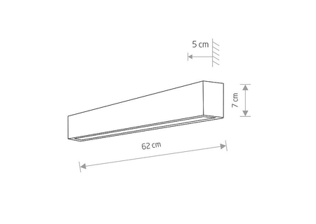 Lampa ścienna Nowodvorski 7596 STRAIGHT WALL LED BLACK S