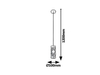 Lampa wisząca Rabalux Oberon 5338 Brązowy