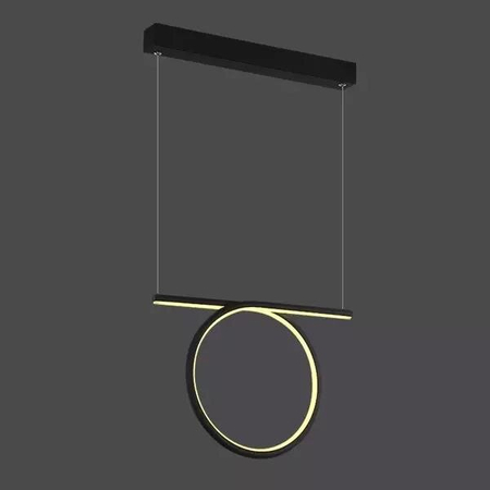 Lampa wisząca Ledowe Okręgi no.1 26cm 3k czarna