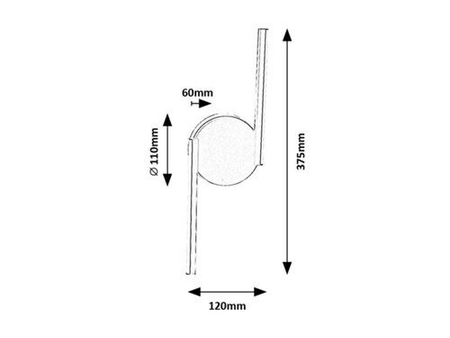 Kinkiet Rabalux Sabira 71122 czarny