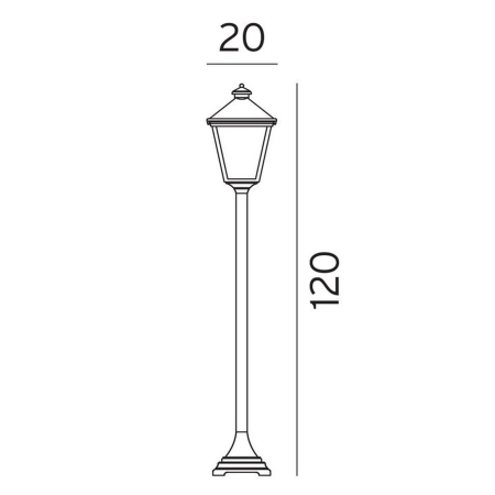 LONDON 485 BLACK E27 LED 9W 120CM