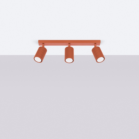 Sollux Lighting Plafon KARBON 3L ochra czerwona SL.1638