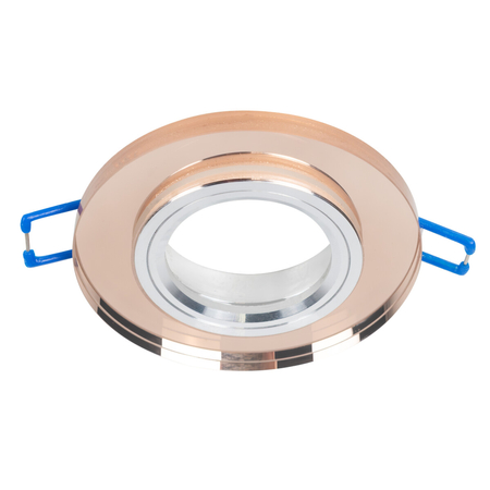 Eko-Light Oczko sufitowe szklane OKRĄGŁE. Kolor: BURSZTYN EKOS207 Bursztynowy