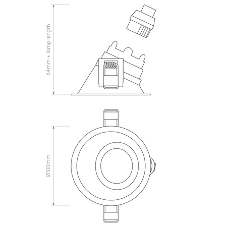Spot Astro Minima Slimline 25 Fire-Rated IP65 1249037 Matowy Czarny