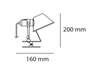 Kinkiet Artemide A0438W00 Tolomeo Micro Pinza LED